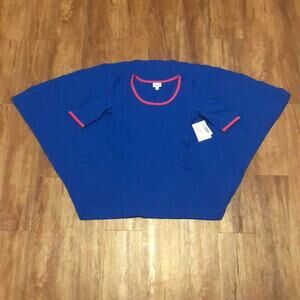 LuLaRoe Ana Blue and Pink Maxi Dress Size Small